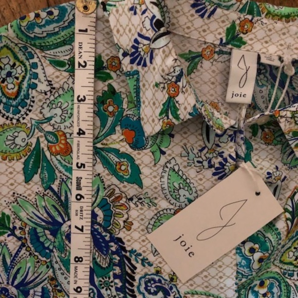 Women's Joie Paisley Blouse / Top S/P (Small) - Picture 12 of 16